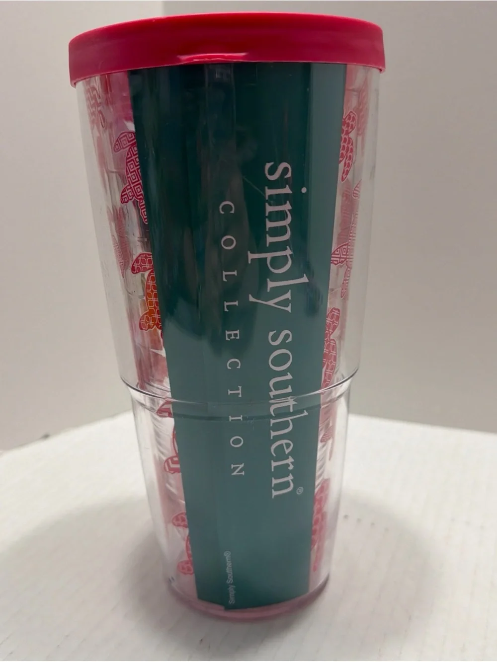 Simply Southern Pink Turtle Tervis Travel Tumbler with Lid 24oz